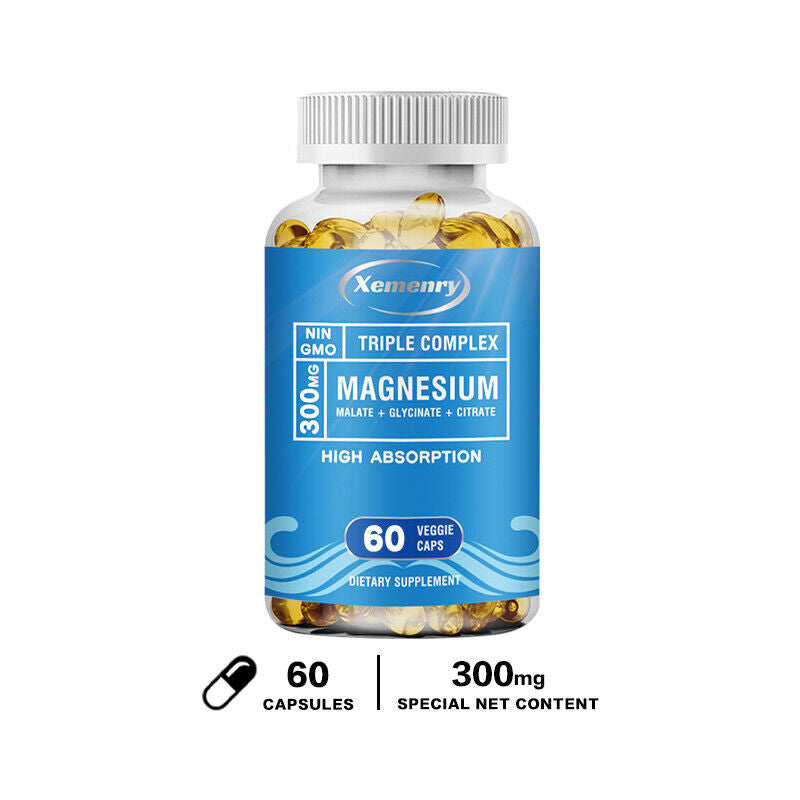 Triple Magnesium Complex - Magnesium Malate, Glycinate, Citrate - Muscle Health