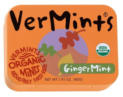 Vermints Organic Cinnamon Mints, 1.41Oz Tins (Pack of 6)