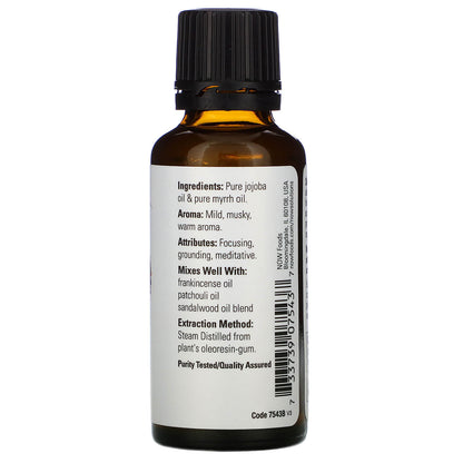 Myrrh Essential Oil NOW 20% Oil Blend 1Oz 30Ml with Jojoba Oil Meditative Aroma