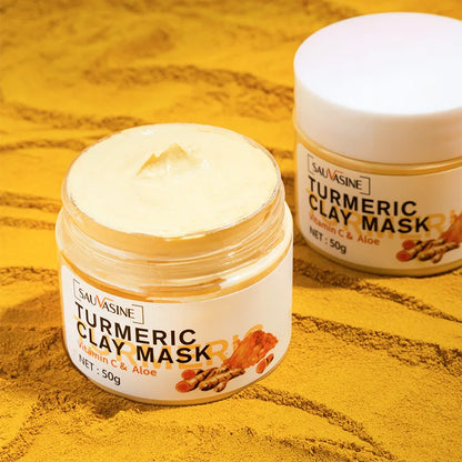 Turmeric Mud Mask Facial Purification Deep Cleansing Brightening 