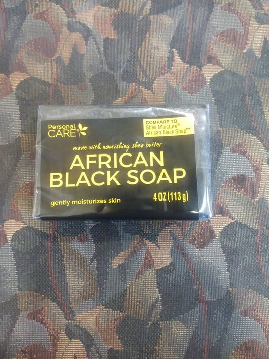 Personal Care African Black Soap with Shea Butter 4Oz Bar New