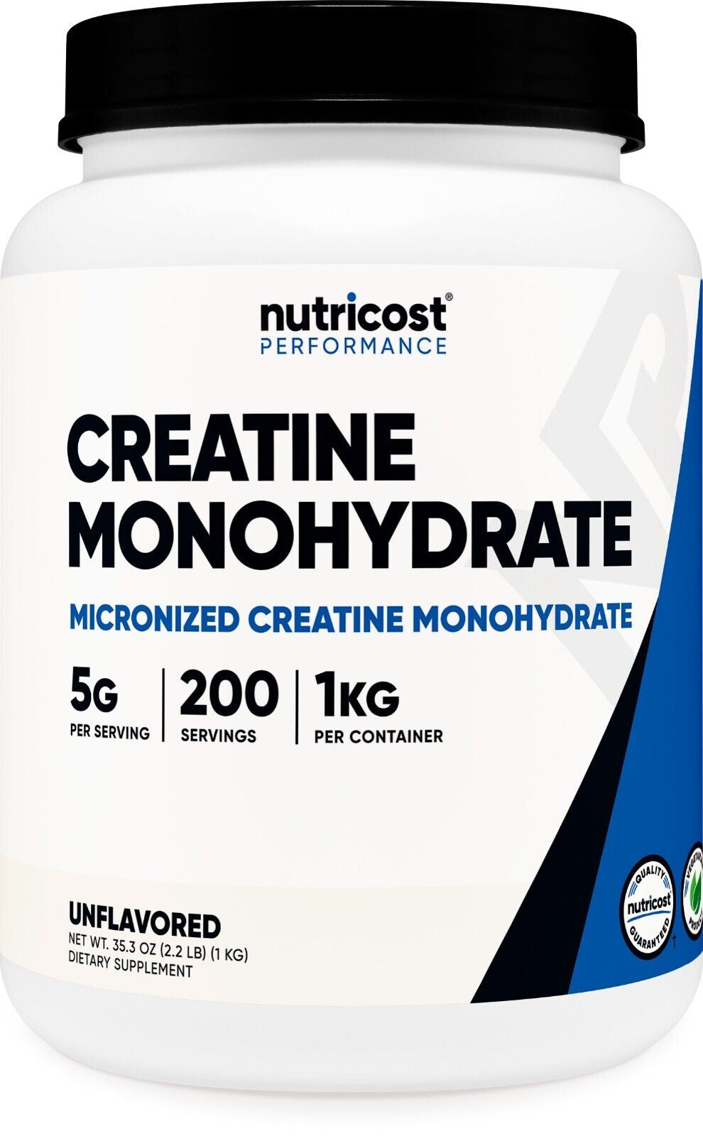 Creatine Monohydrate Powder 1KG - Pure Powder, Gluten Free, Non-Gmo Nutricost