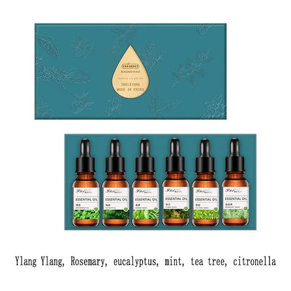 1Set/6Bottles/10Ml Essential Oil Gardenia Lavender Cherry Blossom Chamomile Jasmine Rose Eucalyptus Mint Tea Tree Citronella