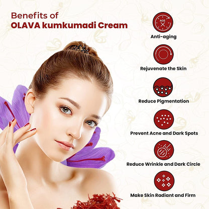 Kumkumadi Face Cream - Moisturizing Day/Night, with Kumkumadi Oil & Saffron 50G