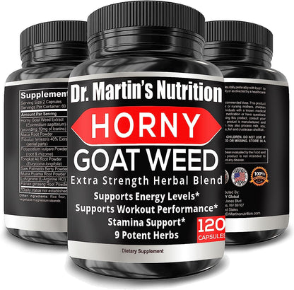 Super Strength 1590Mg Horny Goat Weed 120 Capsules with Maca Arginine & Ginseng