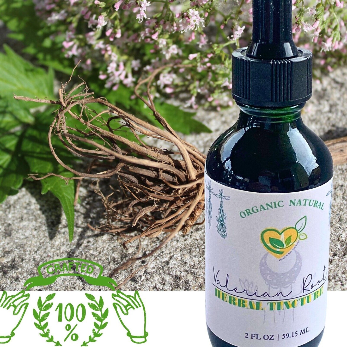 Valerian Root Tincture Liquid Herbal Drops Natural Plant-Base 2 OZ Insomnia Aid