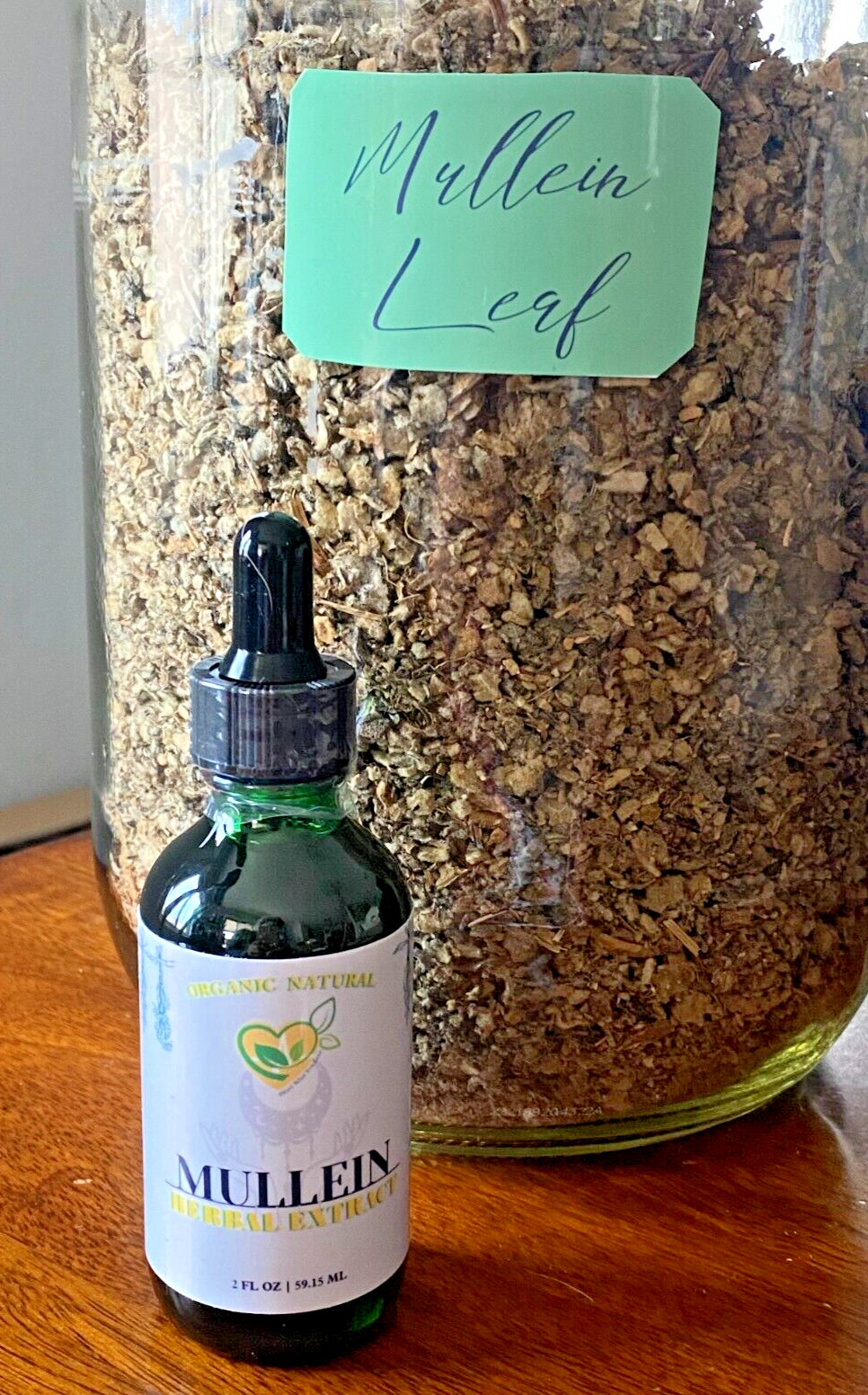 Mullein Leaf Non-Alcohol Extract Natural Liquid Drops 2 OZ Bottle Lungs Breath