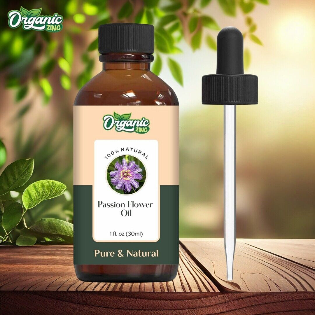 Organic Zing Passion Flower 100% Pure & Natural Essential Oil {30Ml/1.01 Fl Oz}.