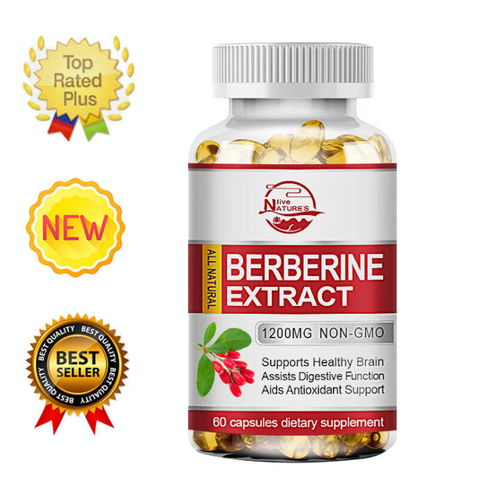 Berberine Hcl 1200Mg - Berberine Supplement - Blood Sugar Health 60 Softgels