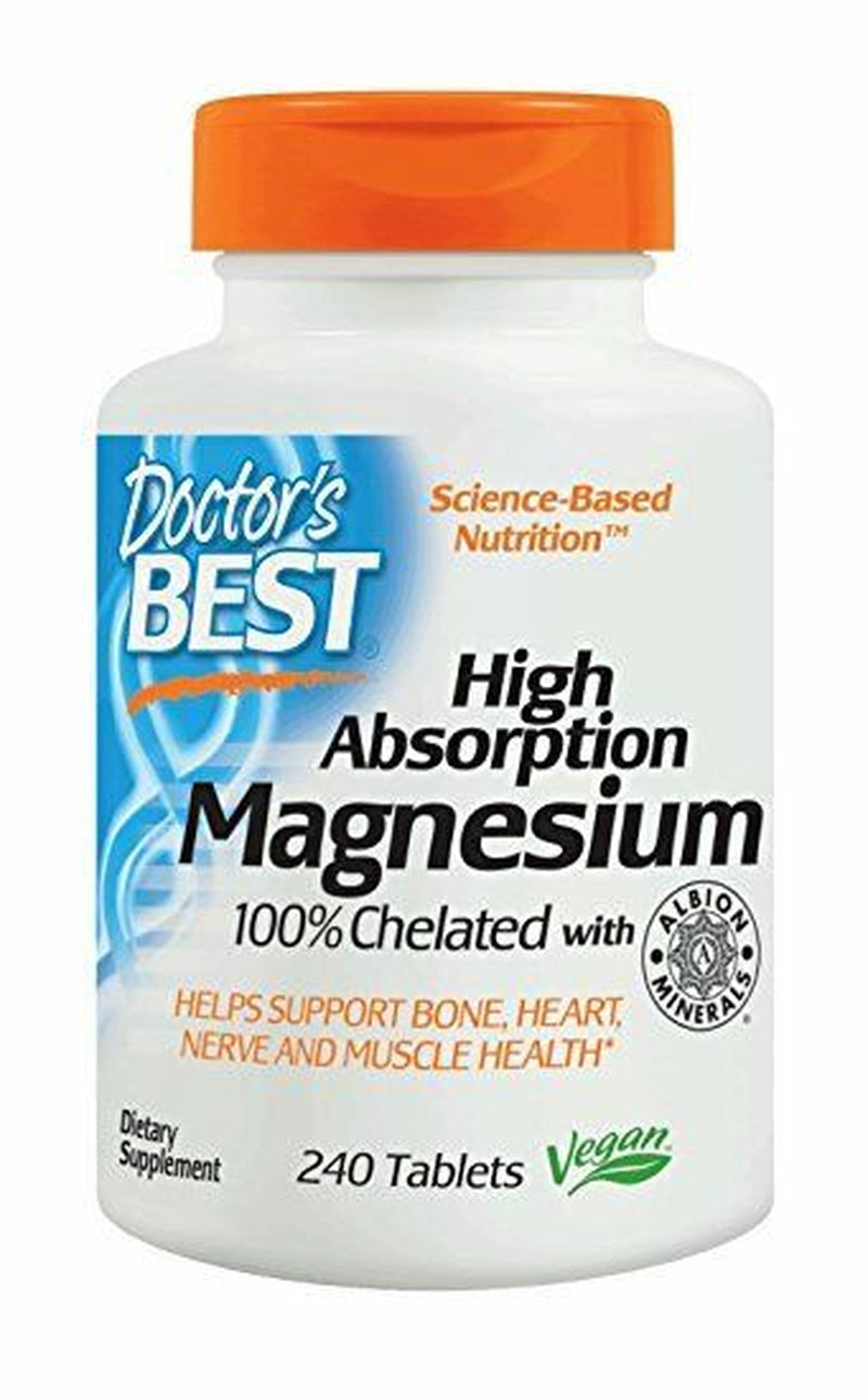 Doctor'S Best High Absorption Magnesium, 100% Chelated - 240 Tabs