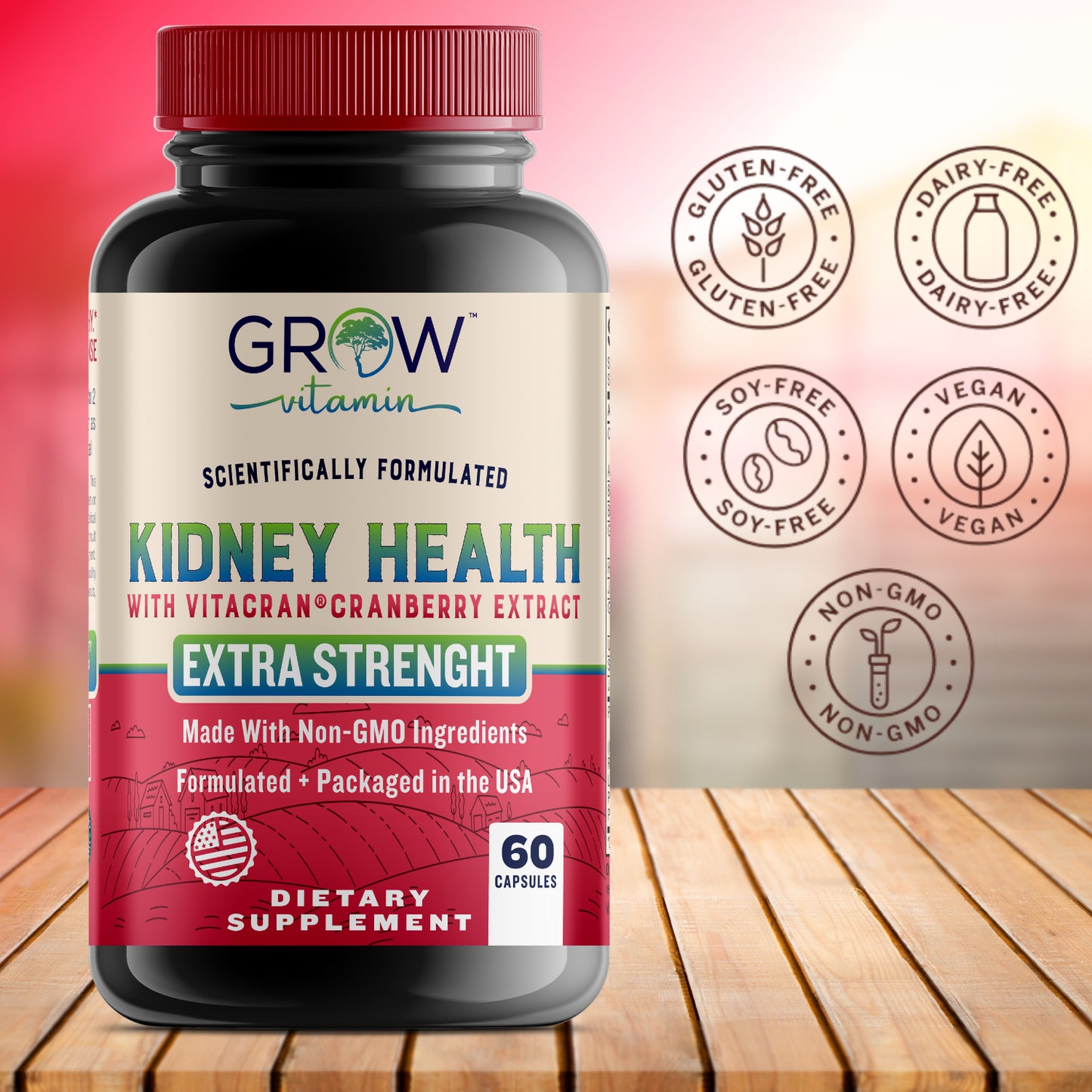 Organic Kidney Support- Herbal Natural Non-Gmo Repair & Cleanse Supplement