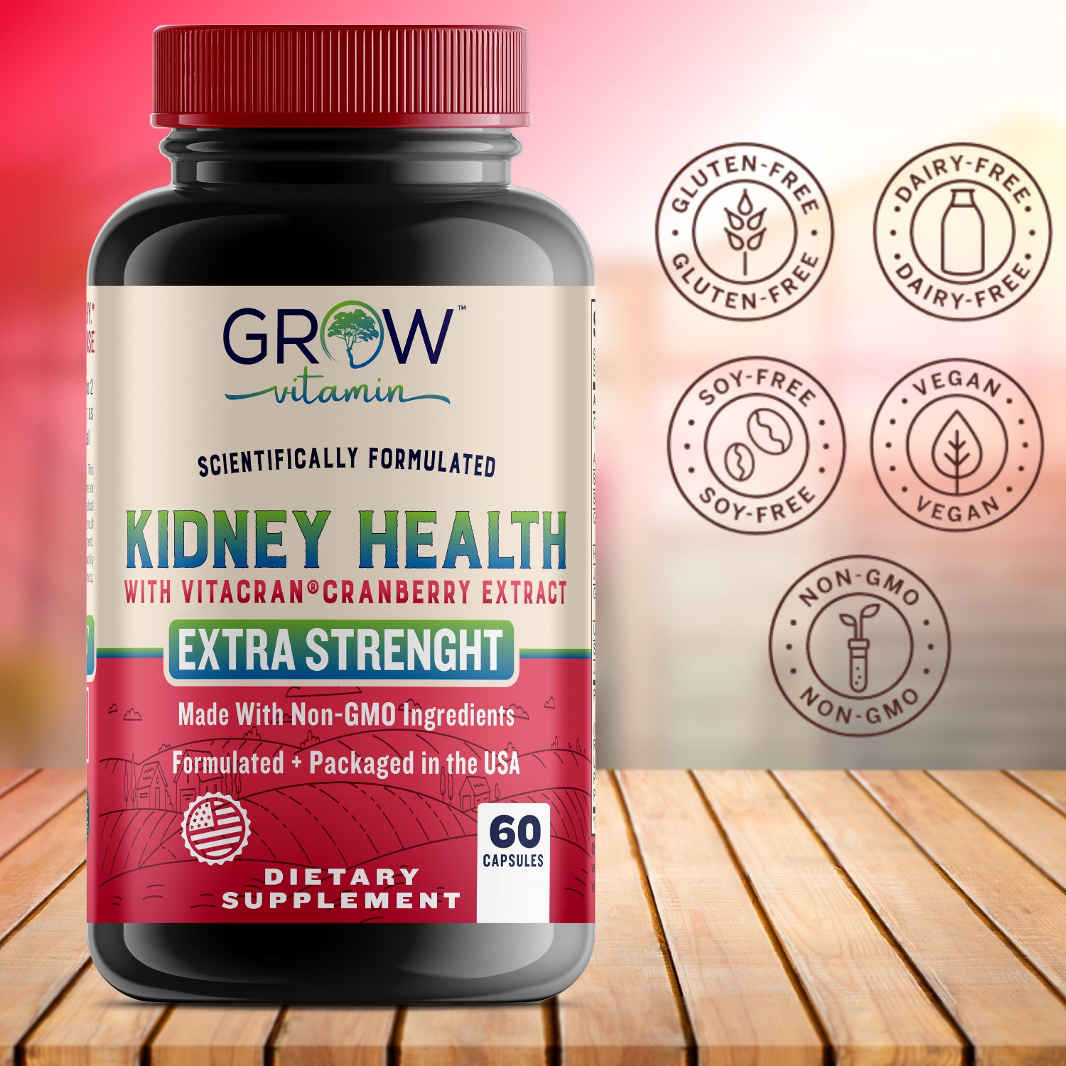 Organic Kidney Support- Herbal Natural Non-Gmo Repair & Cleanse Supplement