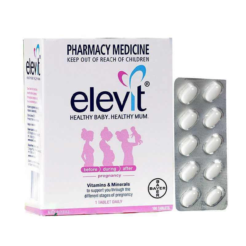 New Elevit Pregnancy Multivitamin 100 Tablets + Menevit 90 Capsules Combo