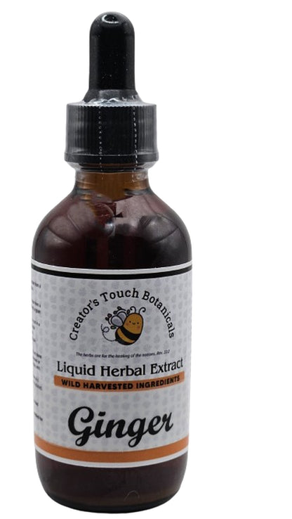 Ginger Root Herbal Tincture Organic, 2Oz Bottle, Immune Support, Nausea Relief