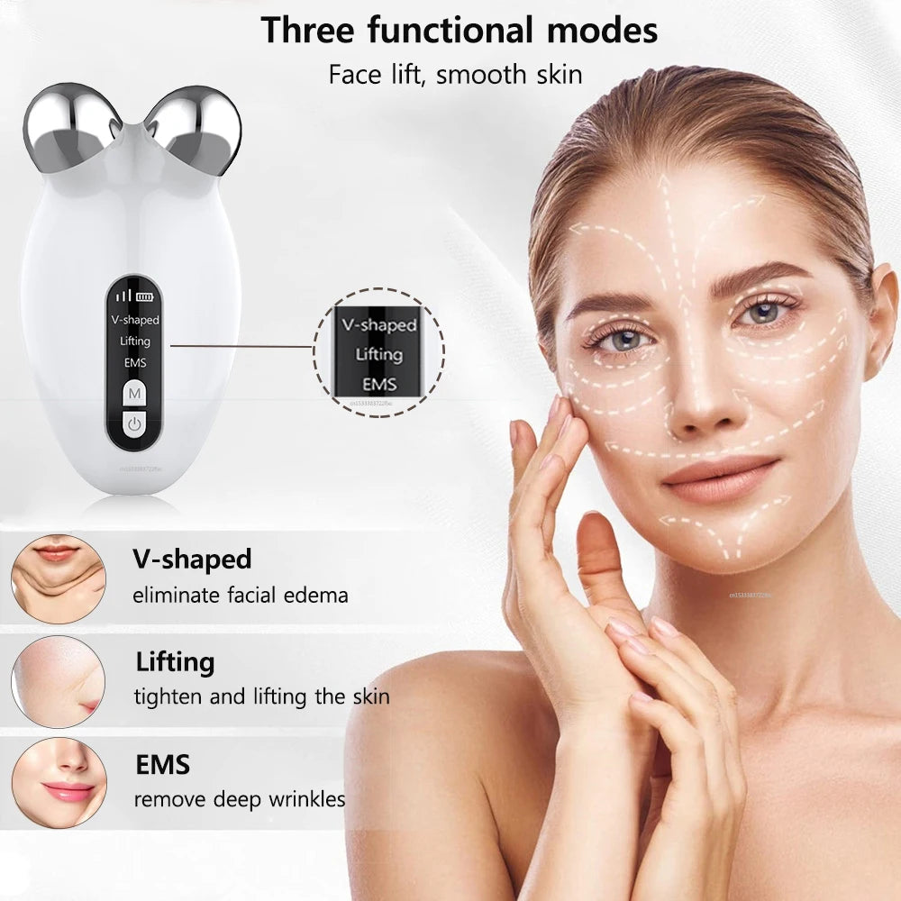 Facial Massager EMS Microcurrent Roller 