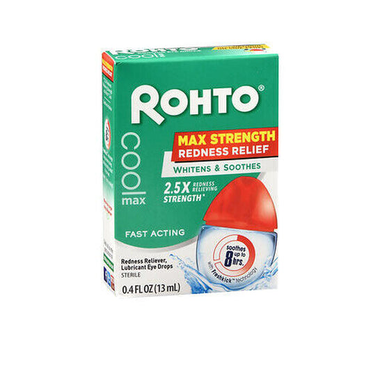 Rohto Cooling Eye Drops Maximum Redness 0.4 Oz by Rohto