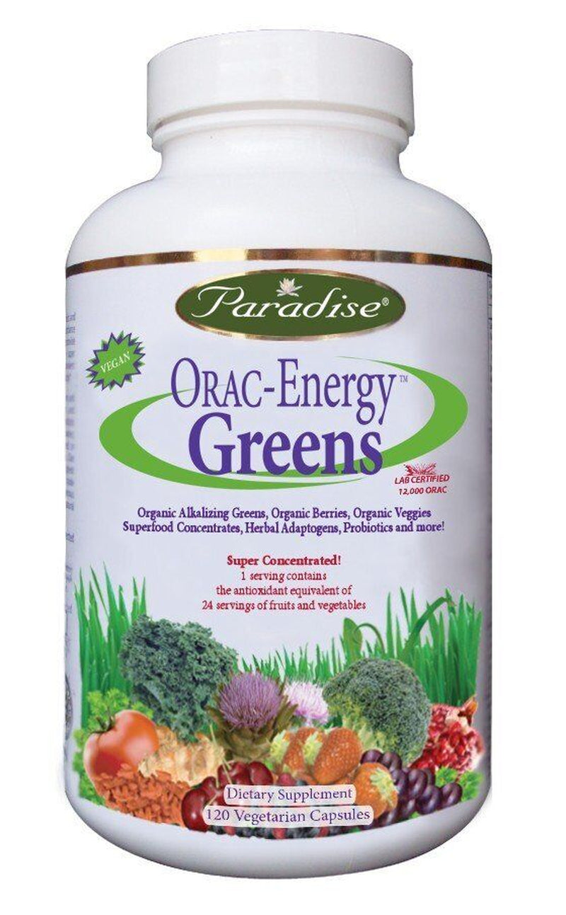 Paradise Herbs ORAC Energy Greens 120 Vegcap