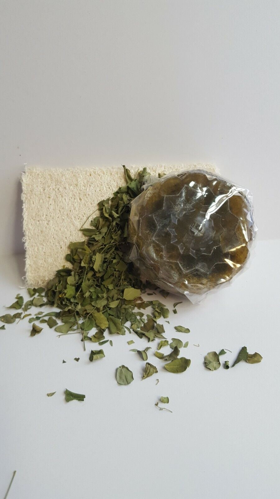 Moringa Leaf Loofah Soap 3 Pc Set - All Natural - Made Fresh on Demand!