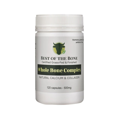 New Best of the Bone Whole Bone Complex Natural Calcium & Collagen 120 Capsules