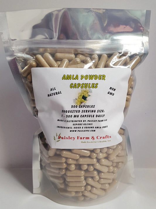 Amla Capsules - 300 Capsules - Made Fresh