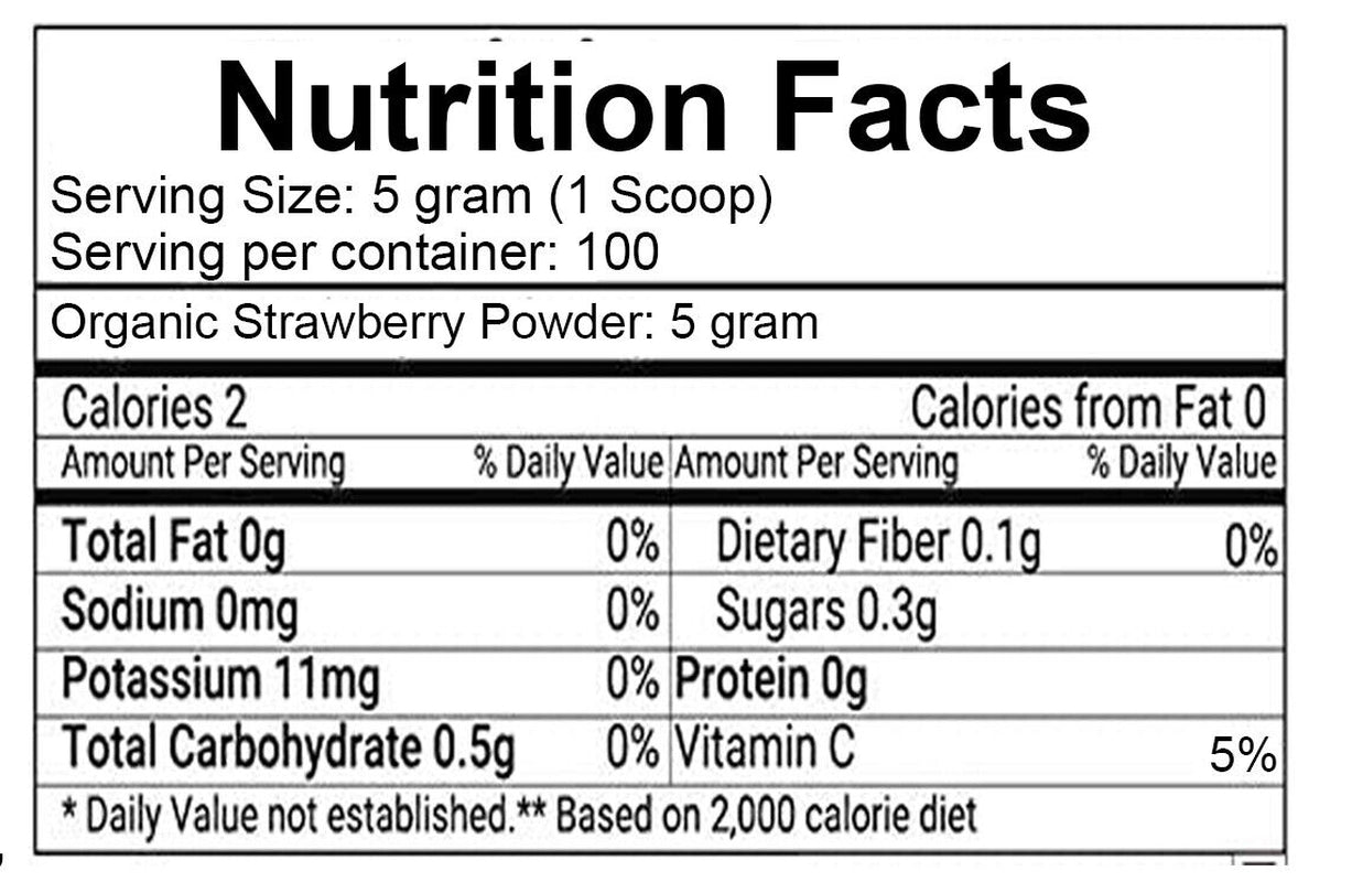 Strawberry Powder 1.1Lb (18Oz) Freeze Dried Vitamin C Antioxidant FDC Nutrition