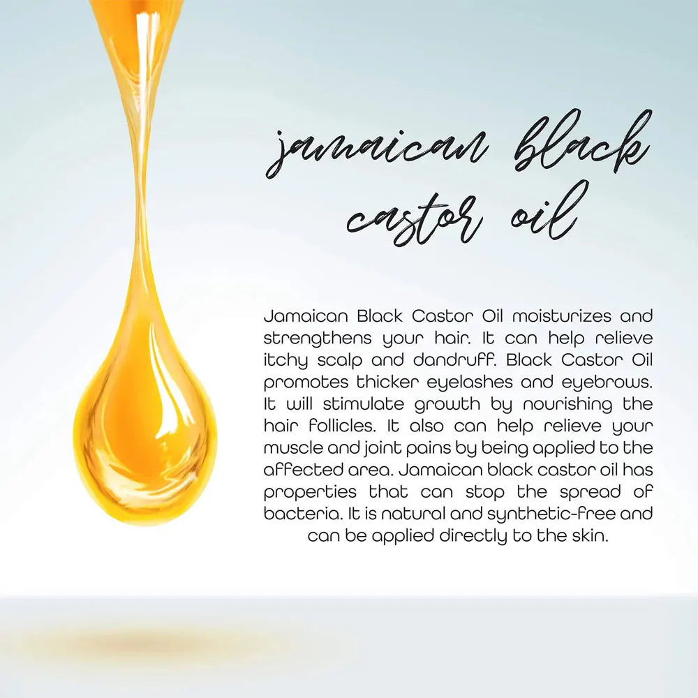 PURE Jamaican Black Castor Oil for Hair Growth & Natural Skin Care - Cold-Pressed - Massage, Scalp, Hair and Nails Care