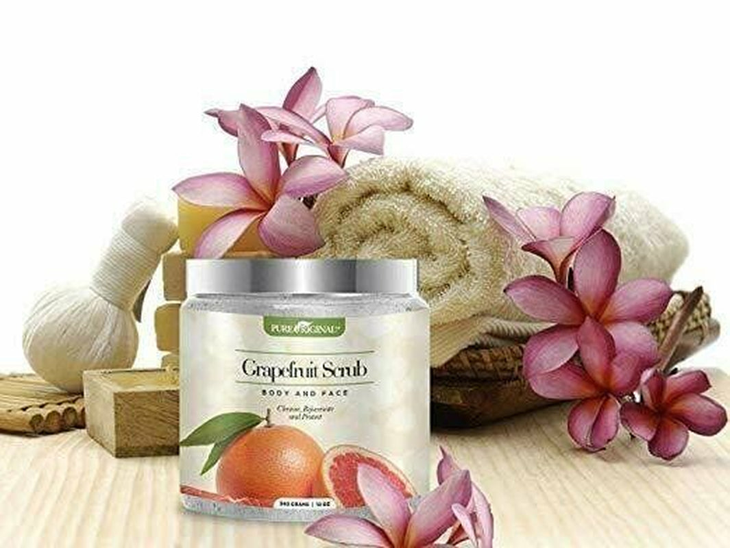 Grapefruit Scrub for Face & Body--Deep Cleansing Exfoliate Acne by Pure Original