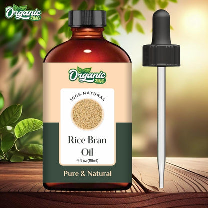 Organic Rice Bran 100% Pure & Natural Carrier Oil - {118Ml/3.99 Fl Oz}