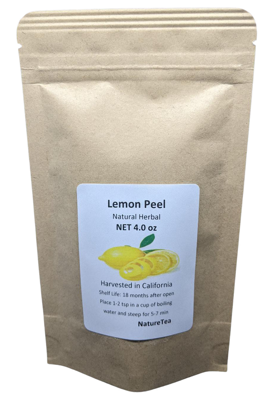 Lemon Peel - Citrus Limon Lemon Peel Cut from Nature Tea, Wild Crafted