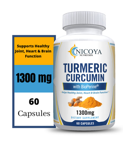 Turmeric Curcumin Highest Potency 95% 1300Mg with Bioperine Black Pepper Extract