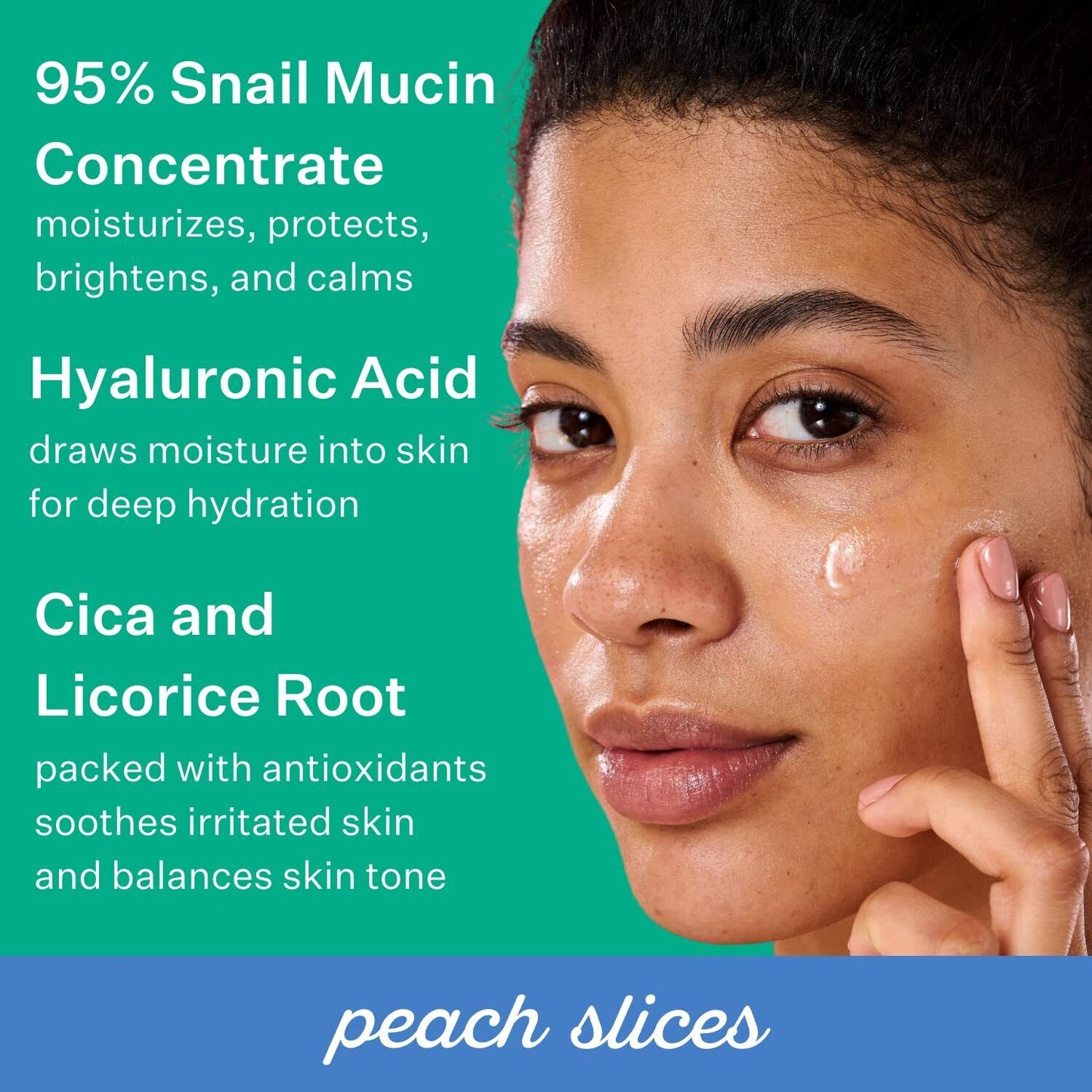 Peach Slices | Snail Rescue Intensive Treatment Wash-Off Face Mask | 95% Snail M