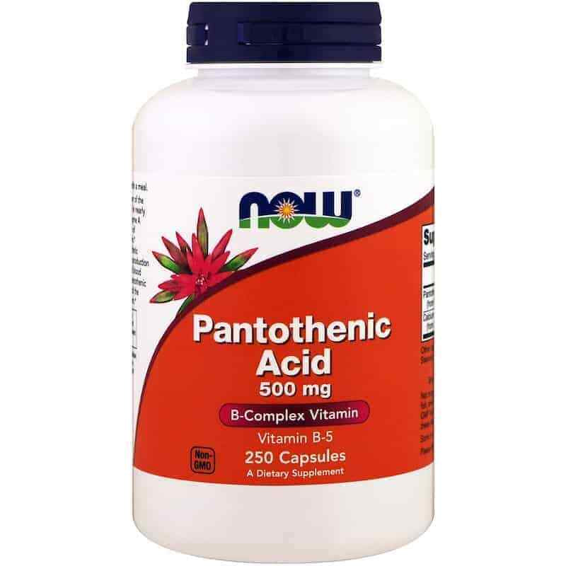 Pantothenic Acid 500Mg (Vitamin B5) 250 Capsules