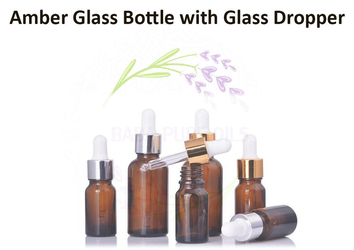 JASMINE PURE NATURAL OIL PURE ORGANIC in DROPPER AMBER BOTTLE from INDIA