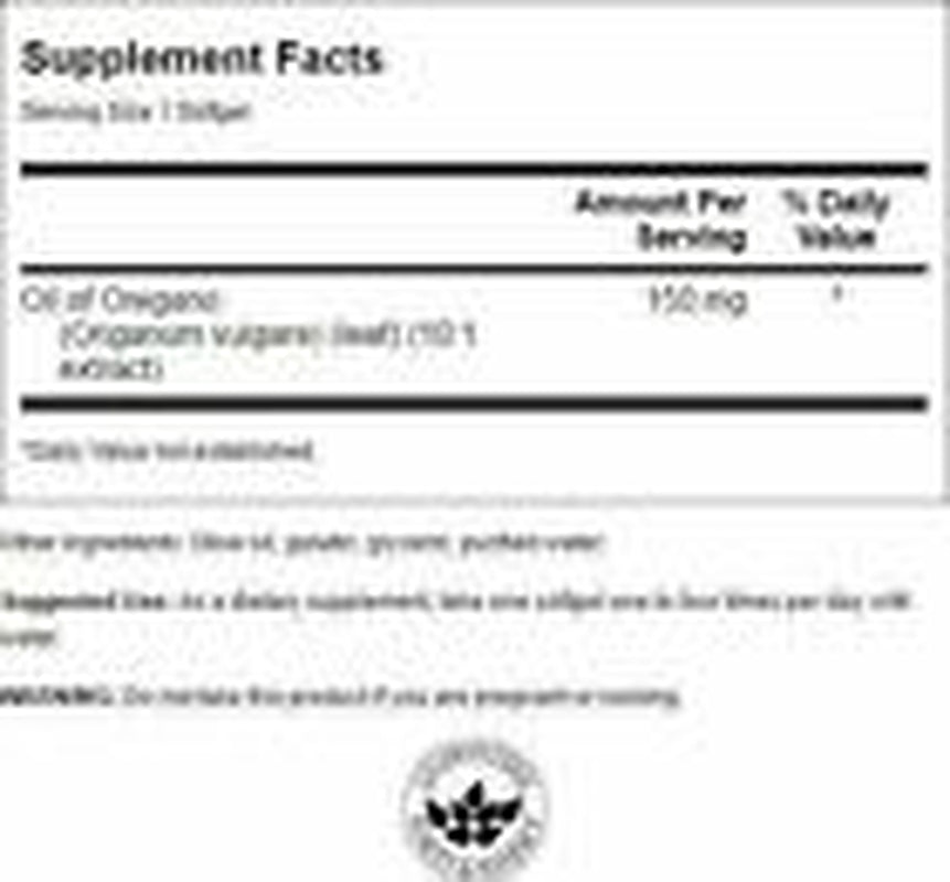 SWANSON Oregano Oil 10:1 Extract 120 Softgels