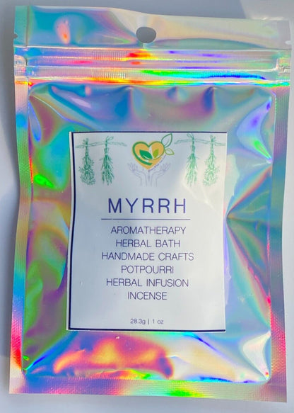 Myrrh Gum Pieces Organic Sap-Like Resin Natural Small Tear Beads 1 OZ 28.3G Bag