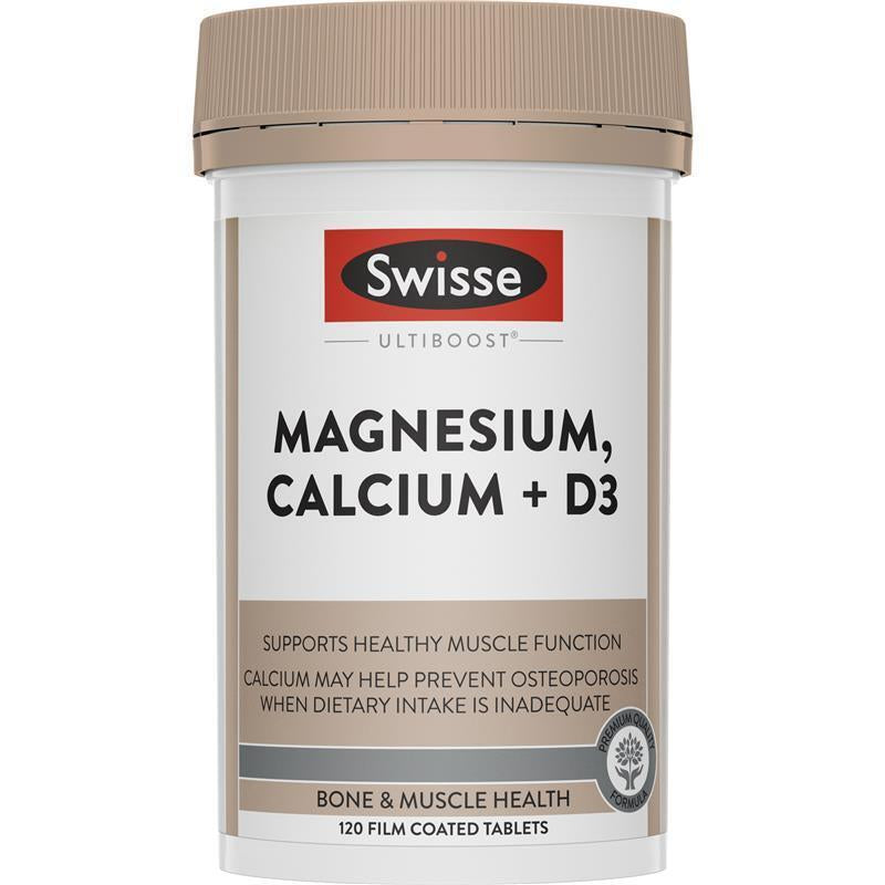 Swisse Ultiboost Magnesium Calcium + Vitamin D 120 Tablets