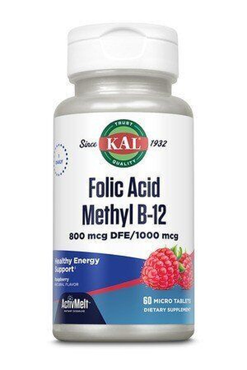 Kal Folic Acid & B-12 Activmelt (Raspberry) 60 Tablet