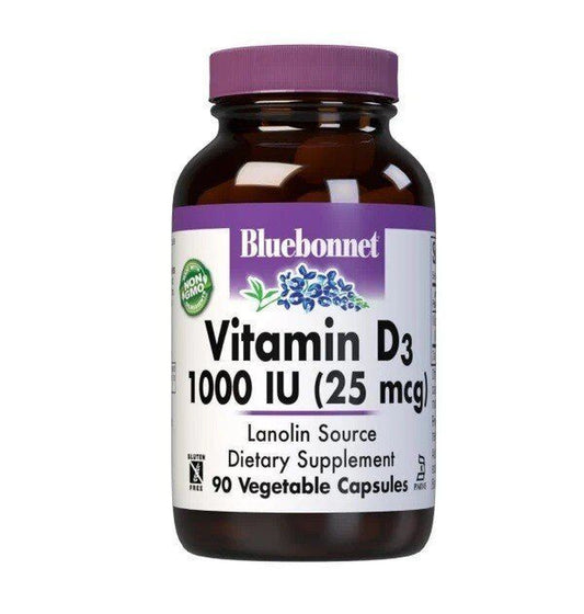 Bluebonnet Vitamin D3 1000 IU (25 Mcg) 90 Vegcap