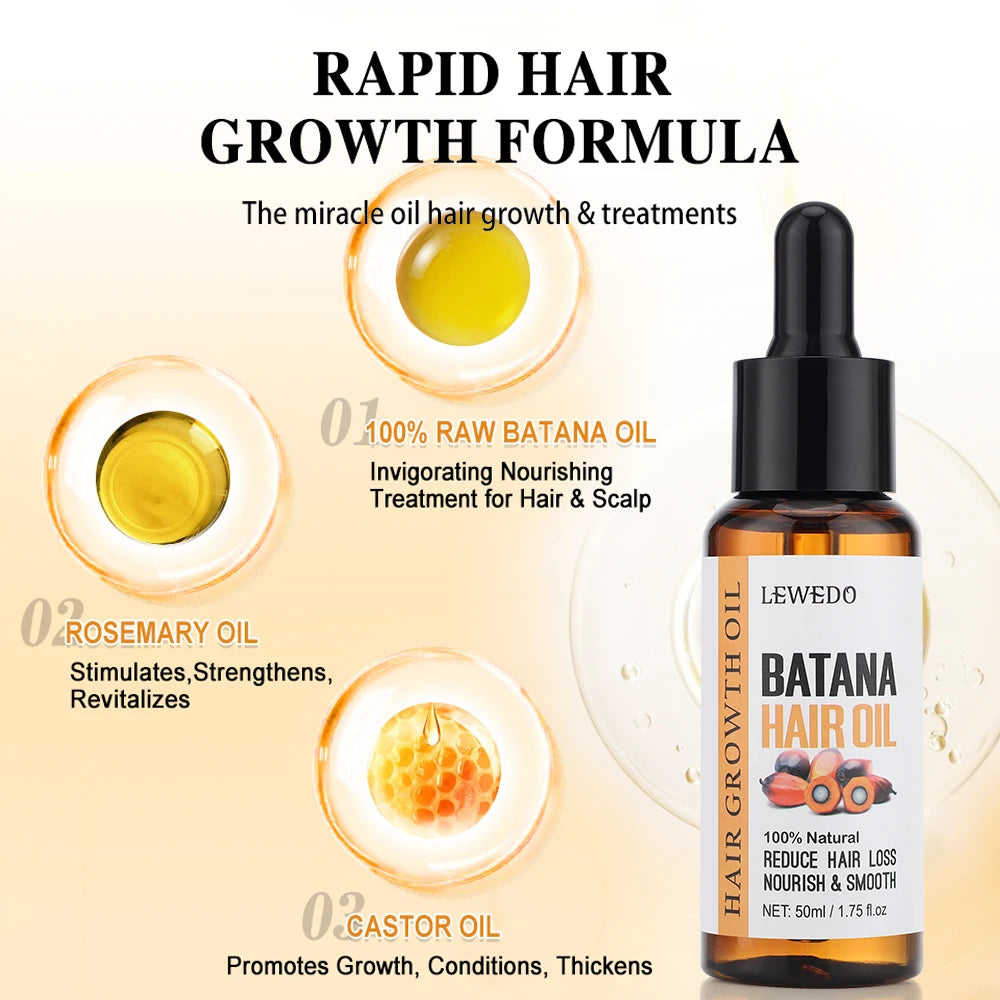 Natural Batana and Castor Oil Fast Growth Oil 