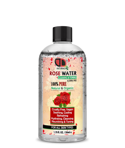 100% Pure Natural Organic Rose Water Toner Cleanser, Moisturiser for Fresh Face