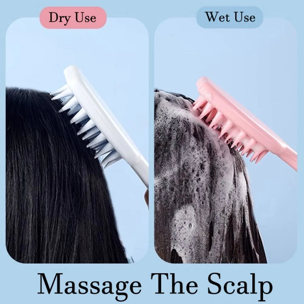 Silicone Shampoo Brush Scalp Massage 