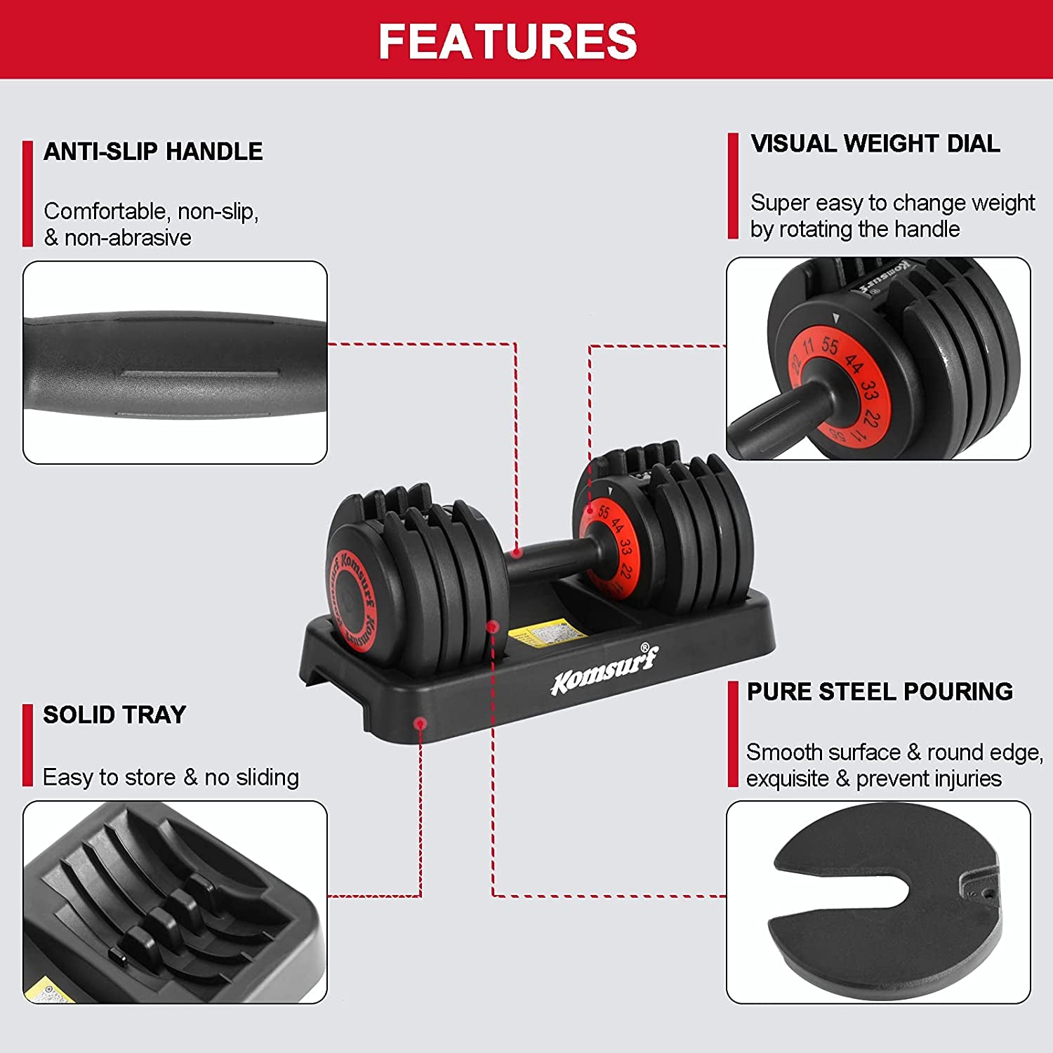 Adjustable Weight Dumbbells