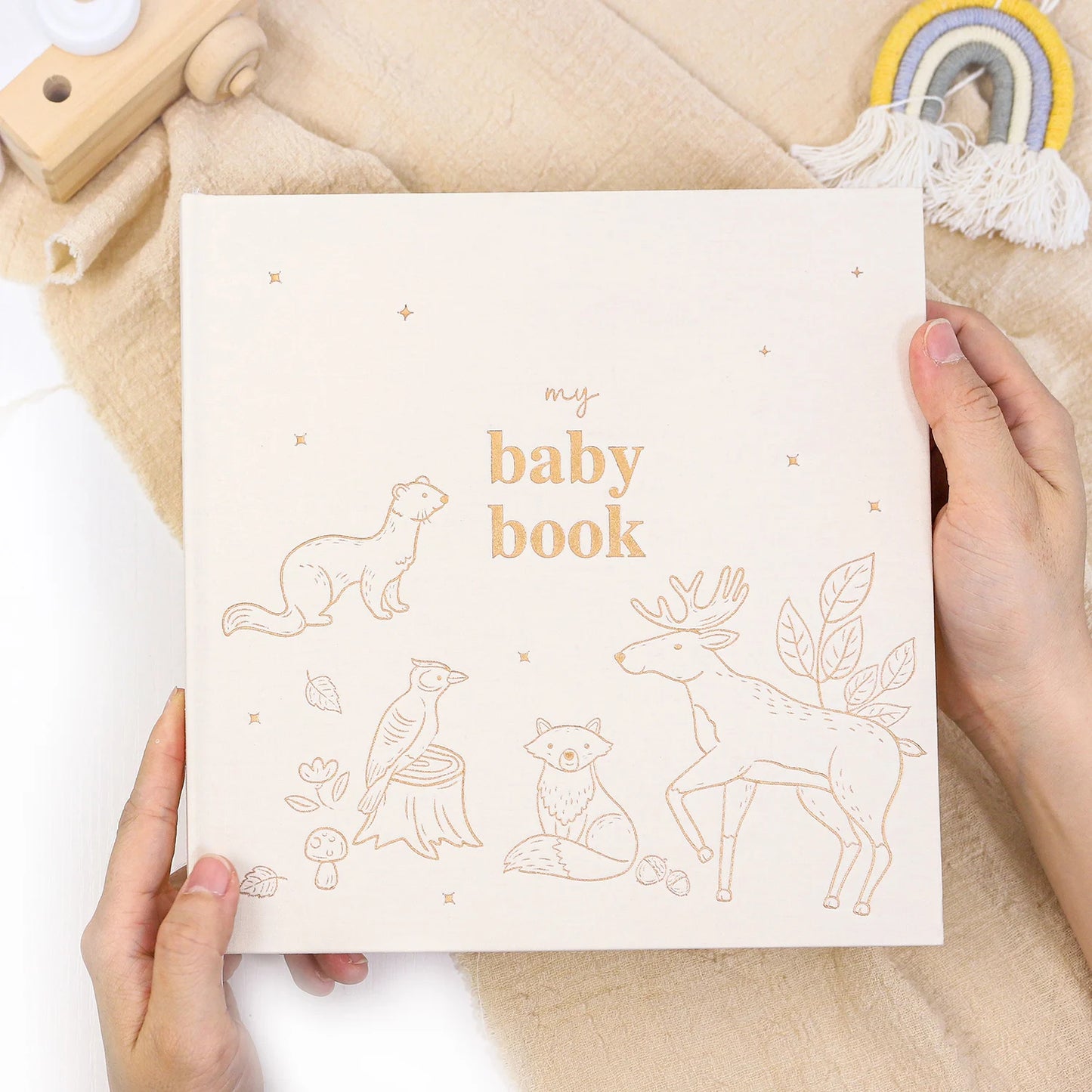 Baby Pregnancy Memory Book Animal Design Keepsake Record Growth First Year Milestone Journal Scrapbook Album for New Parents