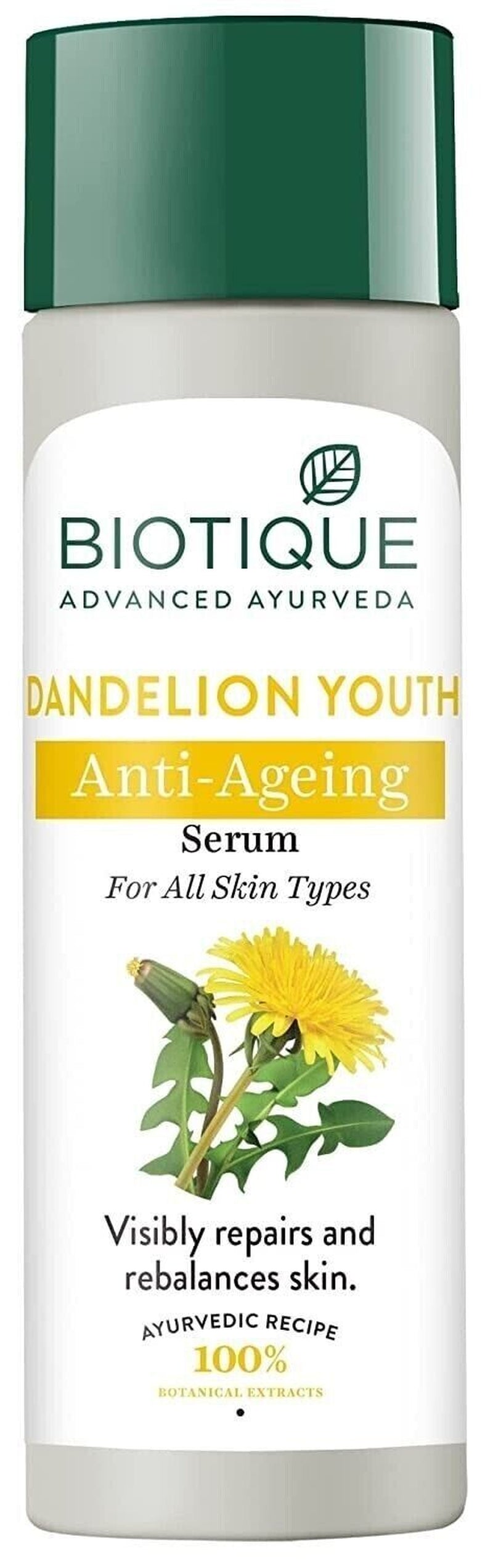 Biotique Dandelion Youth Anti-Ageing Face Serum, for All Skin Types 190Ml