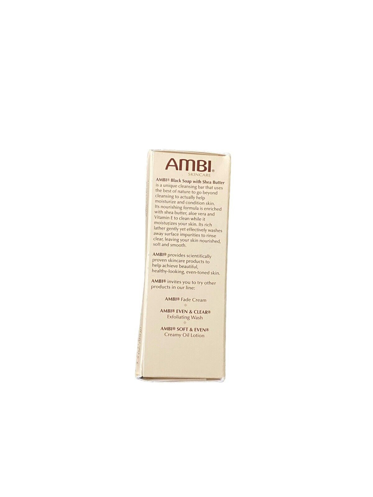 New- AMBI Skincare, Black Soap with Shea Butter, 3.5 Oz