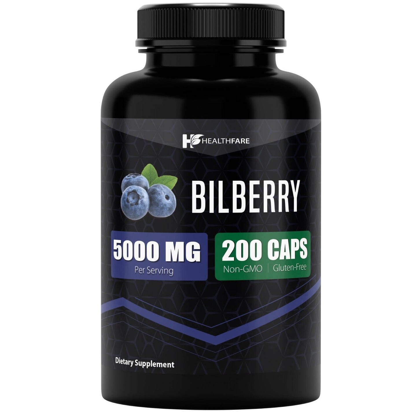 Bilberry Extract Capsules 5000Mg | 200 Count | Supports Eye Health