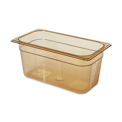 SILINX Commercial Amber Hot Heavy Duty Hot Food Pan 4Qt 12.8In L X 6.9In W X4Inh