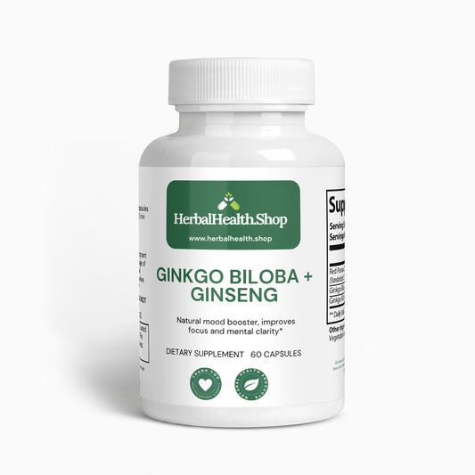 Ginkgo Biloba + Ginseng (Potent Brain, Concentration, Mood)