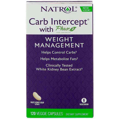 NATROL Carb Intercept with Phase 2 - 120 Vege Caps