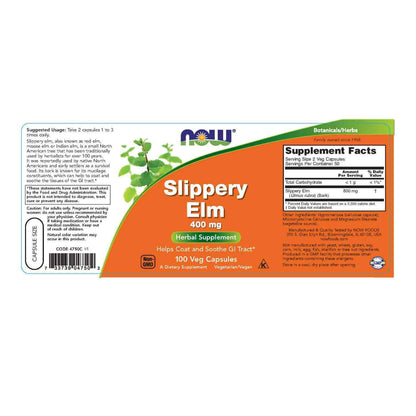 Slippery Elm 400Mg (GI Tract) 100 Veg Capsules